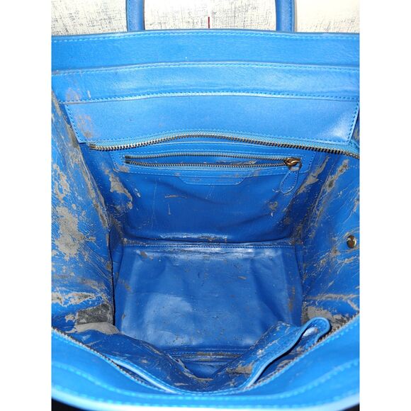 Celine Phantom Blue Leather Tote Bag READ DESCRIPTION - Picture 13 of 16